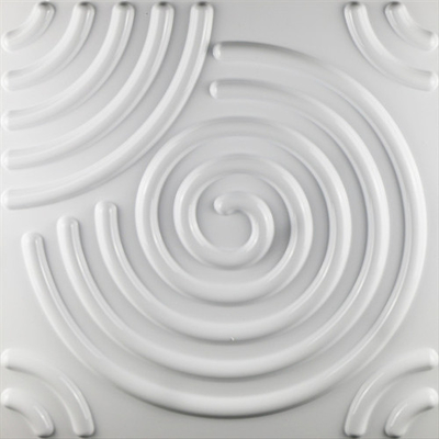 Nowoczesne panele ścienne z PCV 3D Ciężar 1,36 kg / m2 Matowy biały kolor Odporny na dym